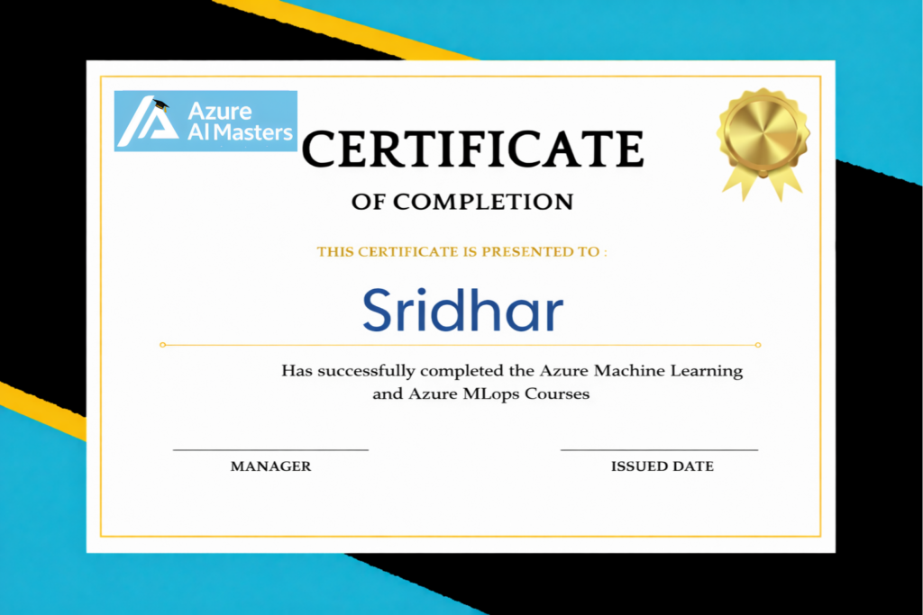Azure M lops Course In Hyderabad-certificate