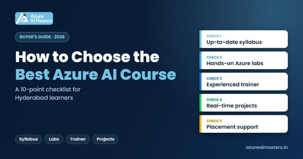 How to Choose the Best Azure AI Course in Hyderabad